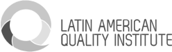 Icono en gris con fondo blanco de Latin American Quality Institute